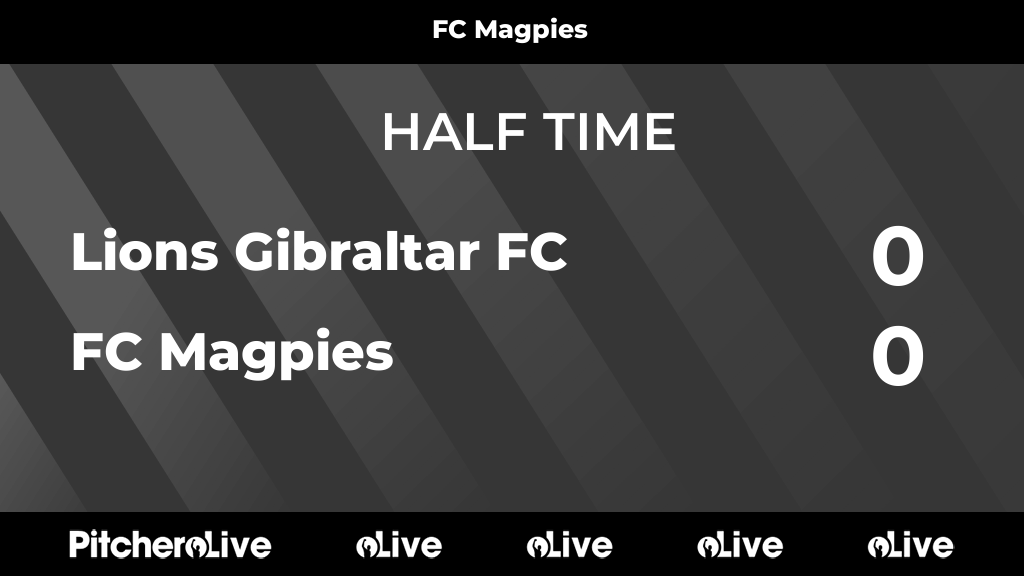 FCMagpiesGib's tweet photo. HALF TIME: Lions Gibraltar FC 0 - 0 FC Magpies
#LIOFCM #Pitchero
https://t.co/Hoj2qwJhHv https://t.co/kt9x59bbHX