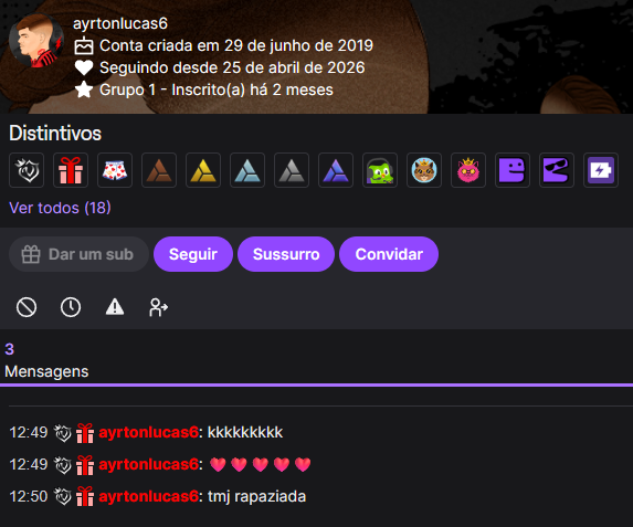 duduvascurado's tweet photo. QUE DIA EMOCIONANTE!!!!
Vico se provando um dos melhores da história do Fortnite, Lewa e Romero carregando o nome da nossa região e brigando pelo TOP 1, DO ABSOLUTO NADA O AYRTON LUCAS DONATANDO 25 SUBS...

Só não sei como agradecer tudo isso, gratidão sempre!! 
tmj tropa https://t.co/8wQEr3vTyX