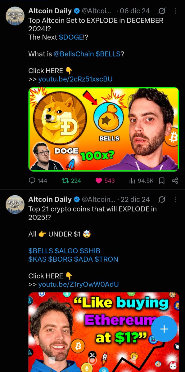 BellishK2022's tweet photo. Who remembers this guy @AltcoinDaily ?!? Does he still belong to the $BELLS army?!? 🔔⚔️ https://t.co/U2q3jiJh1i