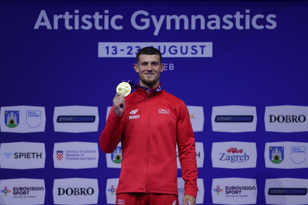 VladaRH's tweet photo. Čestitamo Iliji Kovtunu na još jednom velikom uspjehu na Europskom prvenstvu u sportskoj gimnastici! 🇭🇷🥇 

Nakon europskog zlata u višeboju, osvojio je i naslov europskog prvaka na ručama, potvrdivši još jednom svoju vrhunsku kvalitetu, predanost i talent. https://t.co/DdD6rE4qJa