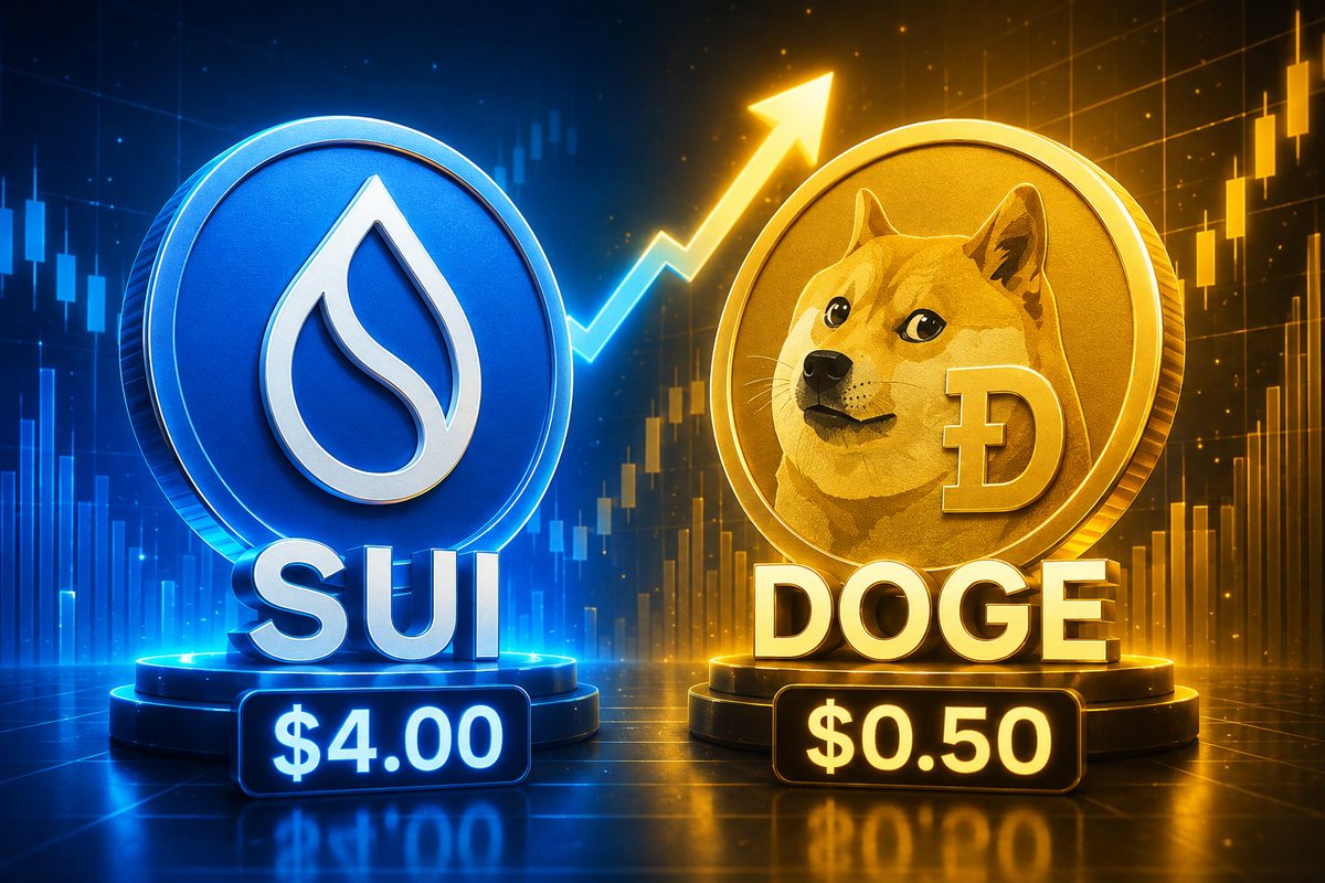 Babu645384Rh's tweet photo. If we woke up tomorrow and heard that SUI had reached $4 and DOGE had reached $0.50, how amazing would that be? 
#sui #doge https://t.co/63qdvIUd99