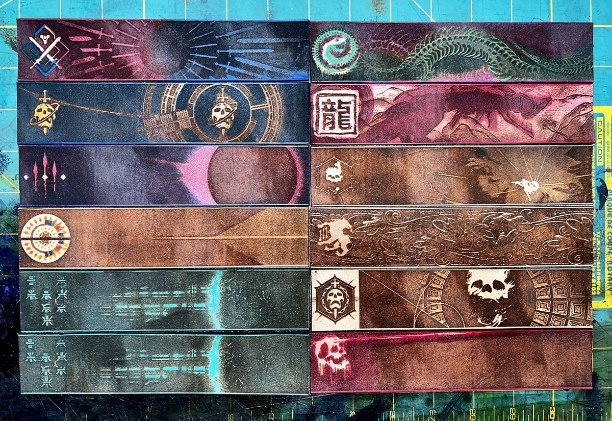 CrowsLeather's tweet photo. These along with 2 wallets and 2 engrams will be dropping this evening on the website for all those that can’t wait for @GCXEvent next year.

#Destiny2 #Leatherwork https://t.co/7T5qgpa6a3