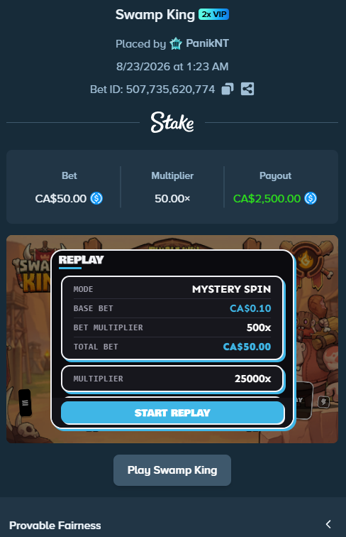 Panik1403's tweet photo. My First ever Mystery Max on Swamp Kings by @metagamingslots   On the 3rd spin too! I had the god seed im sick i didnt raise bet. Omie has outdone himself . Hehe can i be shameless and ask for a dabble

RT + Stake usernames below if he dabbles for juice https://t.co/hkE33sLijb