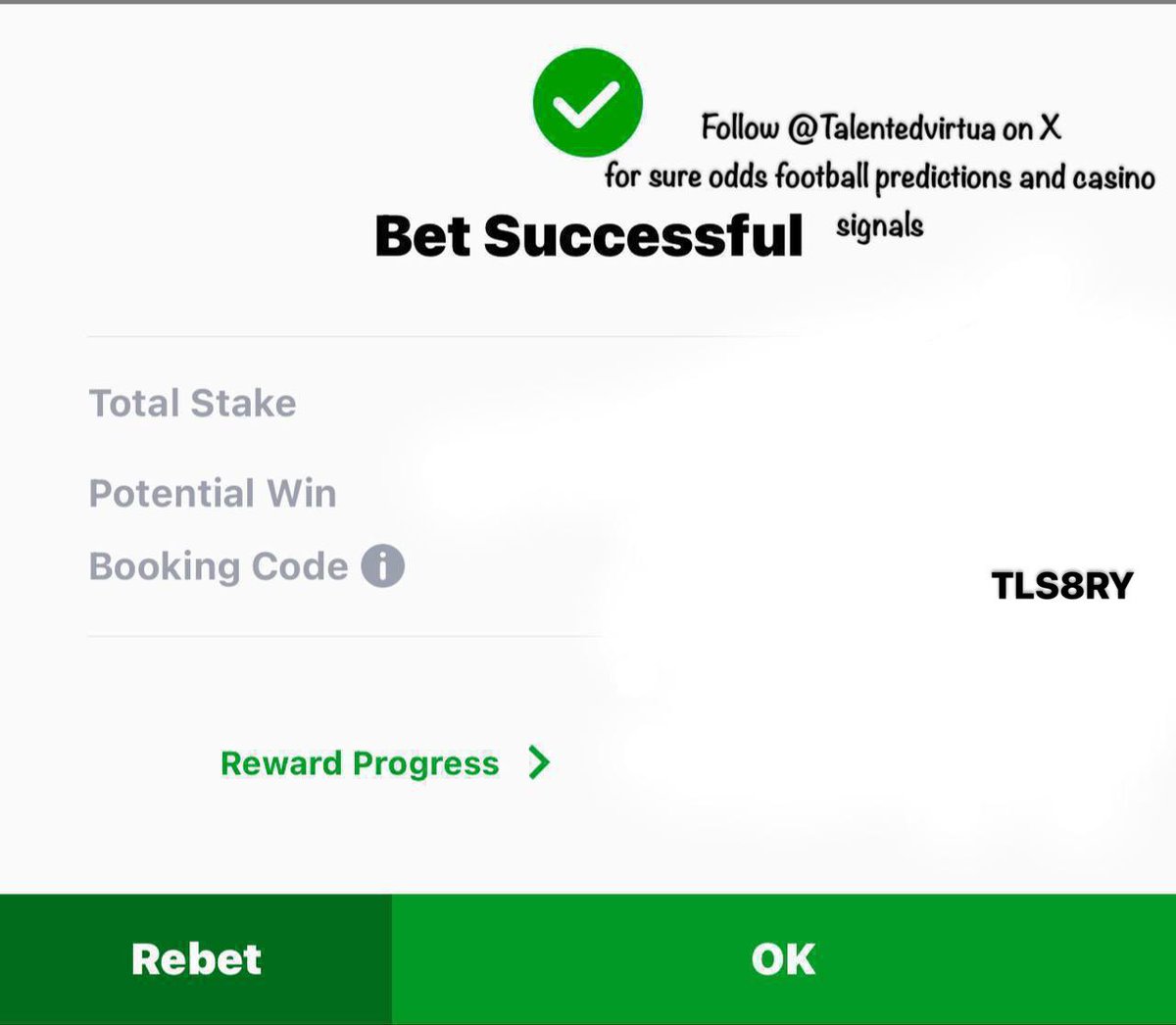 Talentedvirtual's tweet photo. Here is another sure banker ₦ to boom 200 millionaire on Sportybet 

Bookie code: below 👇🏾 👇🏾👇🏾👇🏾

 🌆🚨 this code works globally for all nations ✅ ] 

MY GAMES TRAVEL 🧳 NO VISA 🚀 https://t.co/0ECHVnYUMM