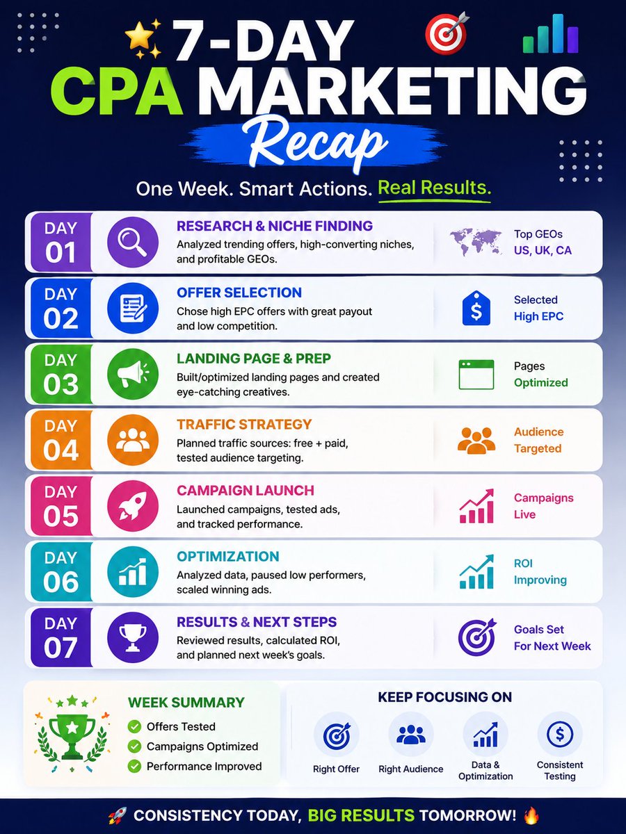 DorisFFostaz's tweet photo. 🌟 7-day CPA marketing recap:
CPA basics ✅
Survey offers ✅
Gift cards ✅
Cashback ✅
Mobile apps ✅
Weekend deals ✅
Which topic should I cover next?
#CPAMarketing #AffiliateMarketing #Rewards https://t.co/Z6akS6wVRb