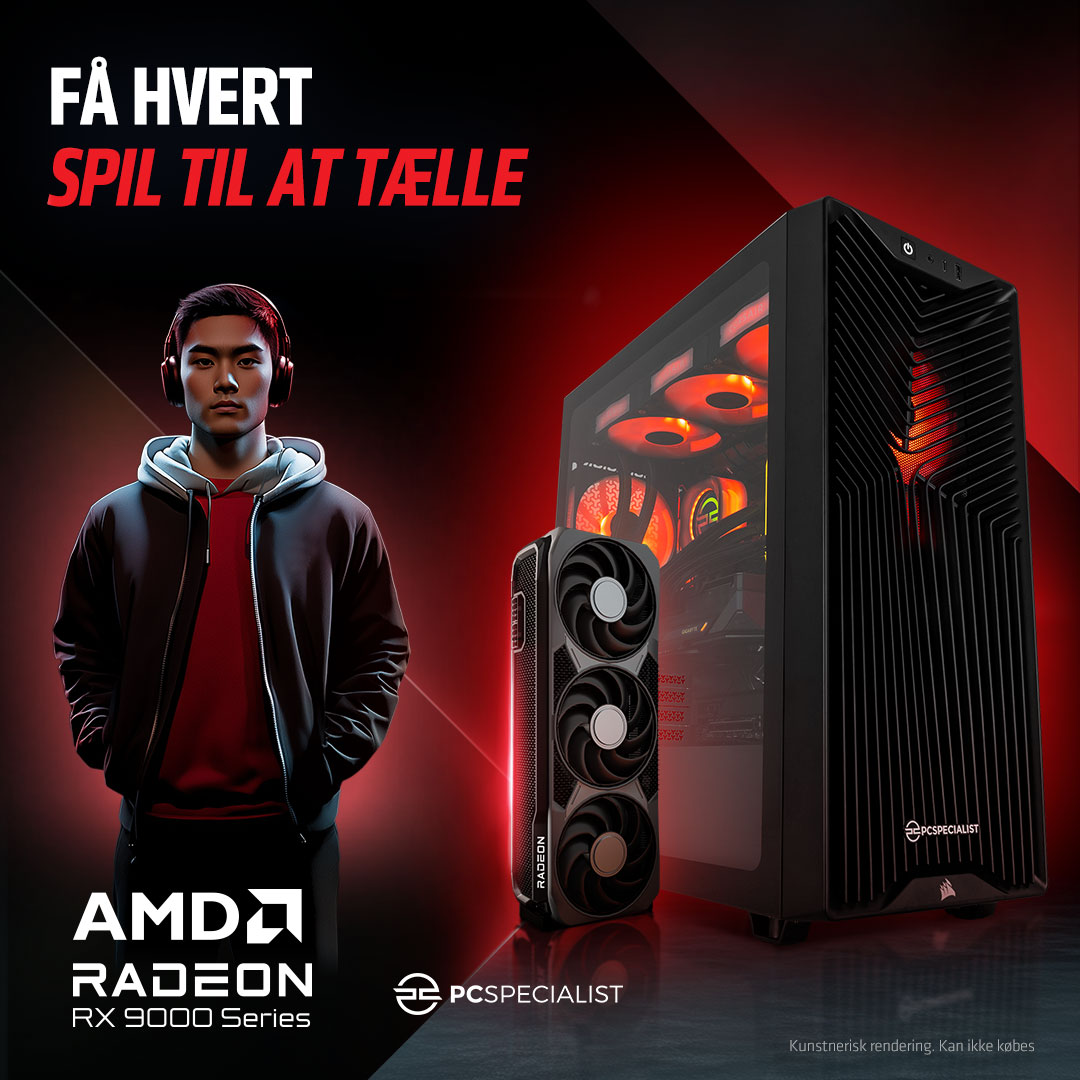 PCSpecialistDK's tweet photo. Spil hvert spil, som var det dit sidste 🎮

Oplev medrivende action og øjeblikkelig ydeevne med AMD Radeon™ RX 9000 Series-grafikkort.

Konfigurer nu ➡️ https://t.co/9XVKTHibOH https://t.co/Qjc4ZIjdTy