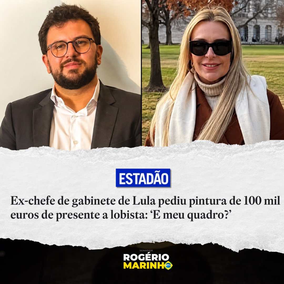 rogeriosmarinho's tweet photo. O rastro é sempre o mesmo: lobista perto do poder, presente milionário e gente do núcleo de Lula no centro da história. Enquanto o povo aperta o cinto, o entorno do presidente trata o Estado como balcão. Não é acaso: é o DNA do PT. O PT não esqueceu nada e não aprendeu nada. https://t.co/PFoPqhZJS3