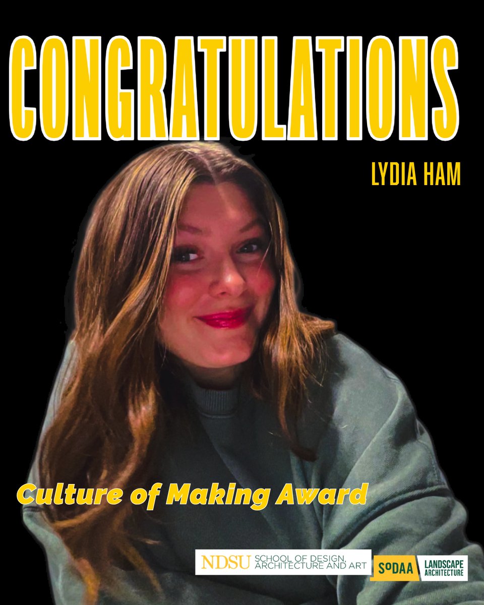 sodaamla's tweet photo. Celebrating creativity!

Congratulations, Lydia Ham, on receiving the Culture of Making Award! Your innovation and dedication inspire us all. Keep shaping the world with your brilliance! 🎉

#DesignInnovation #MakingCulture #NDSU #LADREM https://t.co/maW9C0kcuC