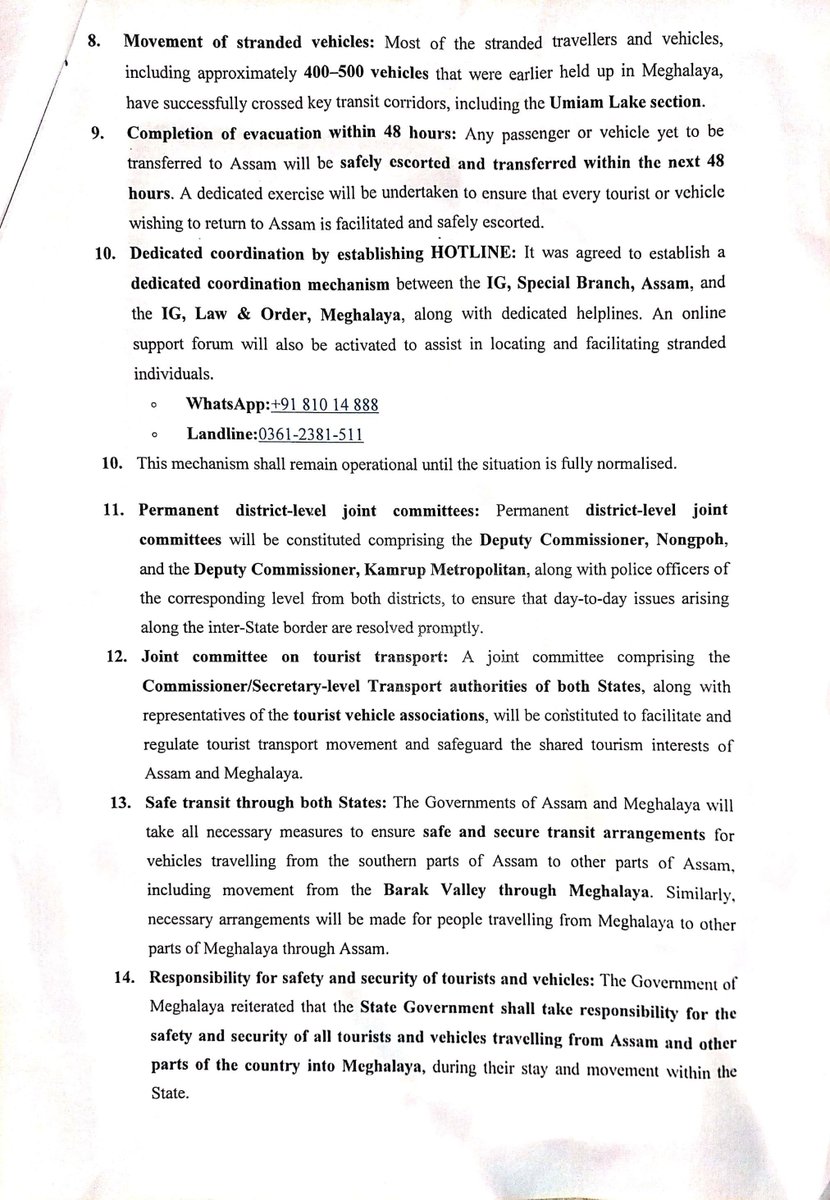 ATULBORA2's tweet photo. Press brief on the joint meeting between the Governments of Assam and Meghalaya held at Koinadhora, Guwahati, today. https://t.co/vhDp6a5l3P