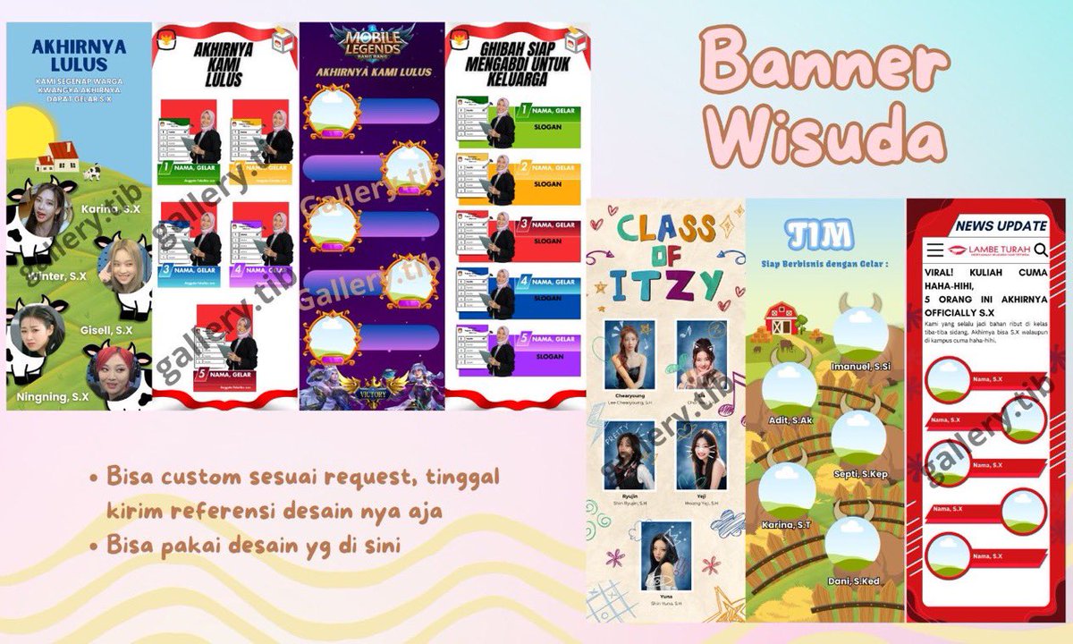 GalleryTib's tweet photo. open jasa desain banner sidang/menu, poster, infografis, portofolio, feeds ig organisasi/kkn, photobooth, frame ig, name card, dll bisa custom desain apa aja by canva. payment lewat qris, fast respon, dan trusted. WA di bio
#zonauangㅤ https://t.co/oue0w0pYAS
