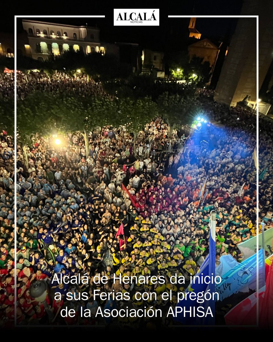 AlcalaEdOn's tweet photo. 🎉 ¡Ya llegaron las Ferias y Fiestas a Alcalá de Henares! Comenzamos con el pregón de APHISA en el Ayuntamiento, seguido de más de 350 actividades festivas. ¡No te pierdas el concierto de Efecto Pasillo a las 23:45! 🎶🤩 #FeriasAlcalá2026 #Fiestas #Música https://t.co/dwyIGwDyWa https://t.co/sVYBGTWQDX