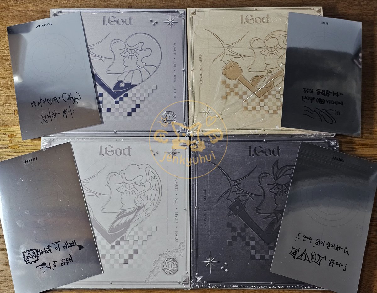 jenkyuhui's tweet photo. ★ xlov i,god giveaway ★

as a thank u for this era, im going to be giving away a set (4 albums, 1 ver each) of unsealed i,god albums to 3 winners :D

★ just follow + rt to join !
★ +1 if u tag a friend in the replies ^_^
★ ph 🇵🇭 only 

ends on sept 5 ♡

this is just the first giveaway i have planned :3 will open a few more and open ww next time too !