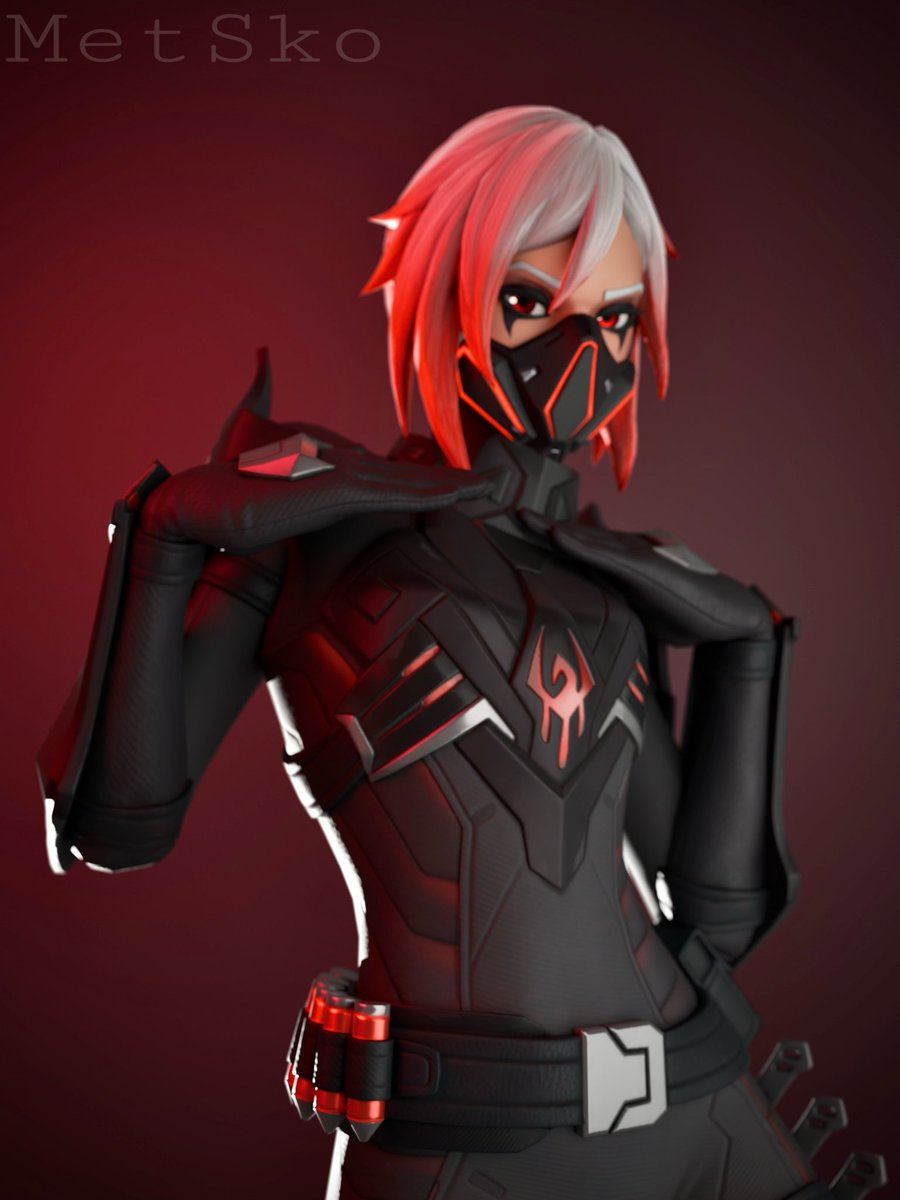 Metsk0's tweet photo. Imagined Order Hush🩸

#Fortnite #FortniteArt #Override #Blender3D https://t.co/Qys42XNOWI