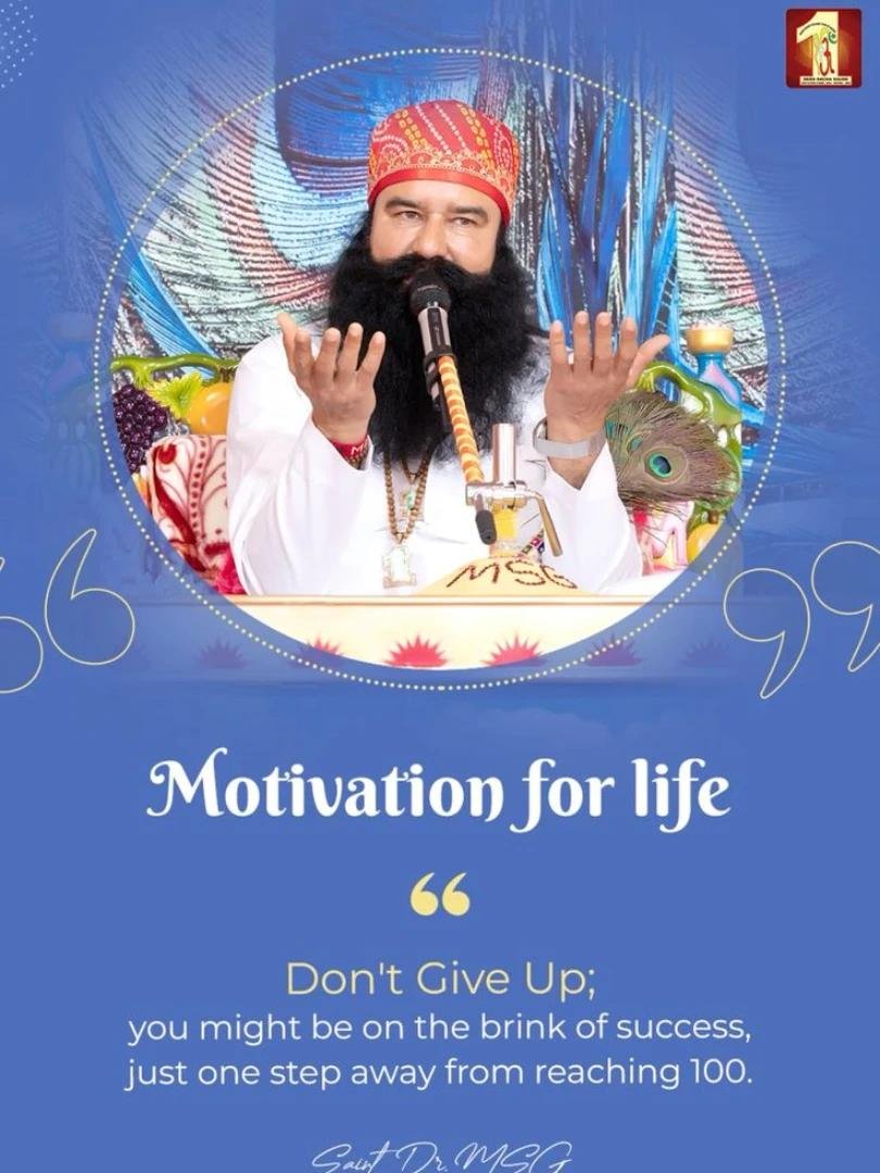 Nehainsan25's tweet photo. Meditation strengthens self-confidence and enables people to face challenges with courage.Saint Gurmeet Ram Rahim Ji teaches free meditation,which opposes heinous acts like suicide. Inspired by him, people are living their lives happily.
#Success 
#HardWork
#LifeLessons https://t.co/LRzoTAFpjA