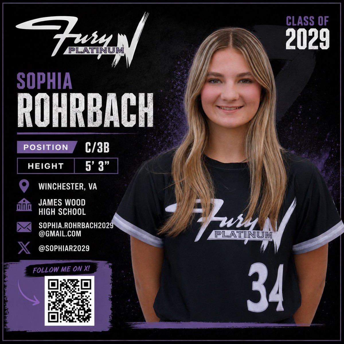 FuryPlatNatLord's tweet photo. 🔥 THE WAIT IS OVER. 🔥

Time to introduce Fury Platinum National Lord — one athlete at a time. 🥎⚡

Meet Sophia Rohrbach | Class of 2029 🔥

Let’s get to work.

#FuryPlatinum #FuryNationalLord 
@SophiaR2029 https://t.co/z69hAq82iF