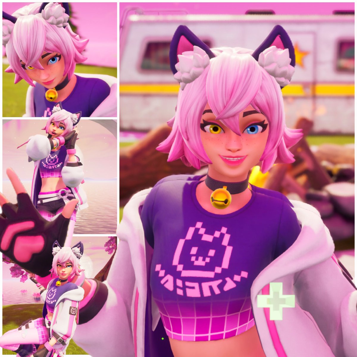 GamingTohka's tweet photo. Catrin Glitch 🐱💖
#Fortnite #FortniteClips https://t.co/rEbkXa5v2r