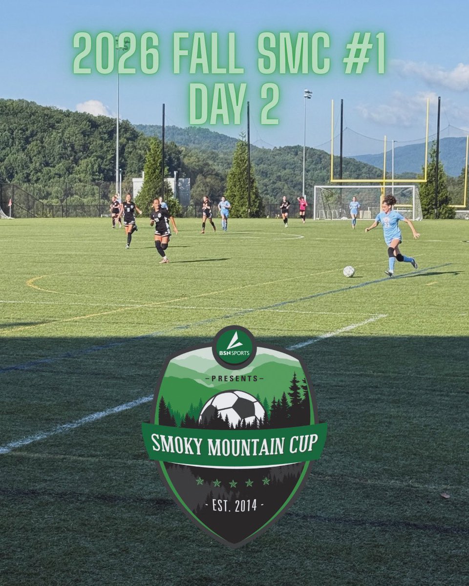 High_School_Cup's tweet photo. ⚽🏔️ DAY 2 is underway at the Smoky Mountain Cup!

Great games yesterday — let’s keep the energy going today! Come out and cheer on these teams.

📍 @RockyTopSports1 
📅 August 21–23, 2026
📋 Full schedule at https://t.co/EPggT78iiD

See you on the pitch! 🌲⚽

#SmokyMountainCup https://t.co/gmiUuKVD4s
