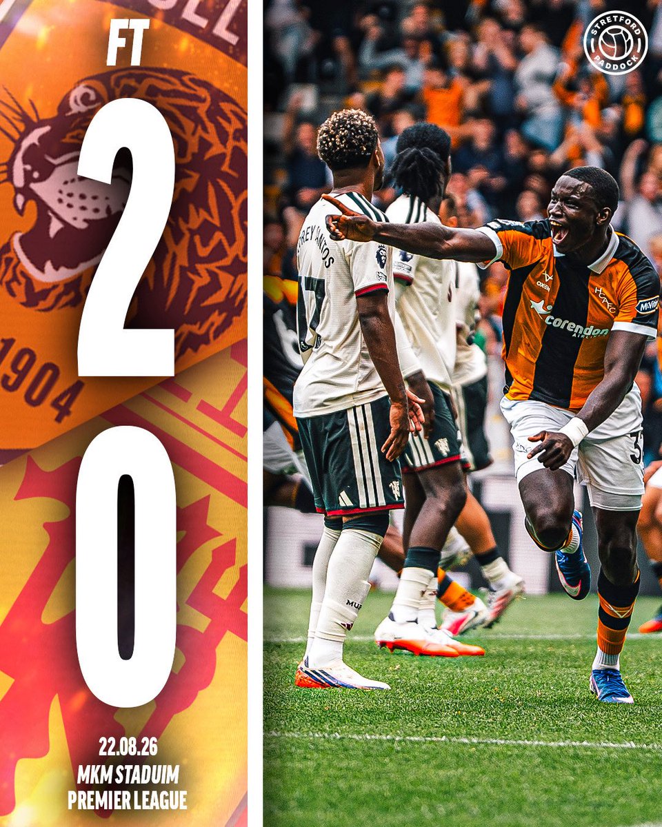 StretfordPaddck's tweet photo. ❌ Defeat on the opening day for United.

Instant post-match thoughts, Reds? 👇

FT | 🐅 2-0 🔴 | #MUFC https://t.co/Lu6MEWYiug