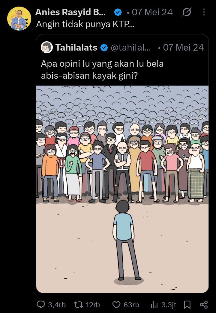 chaaaaww's tweet photo. Bro Anies sedang memasak makanan lejat dan bergiji 👩🏻‍🍳🫵🏻 https://t.co/cBy64urI0o