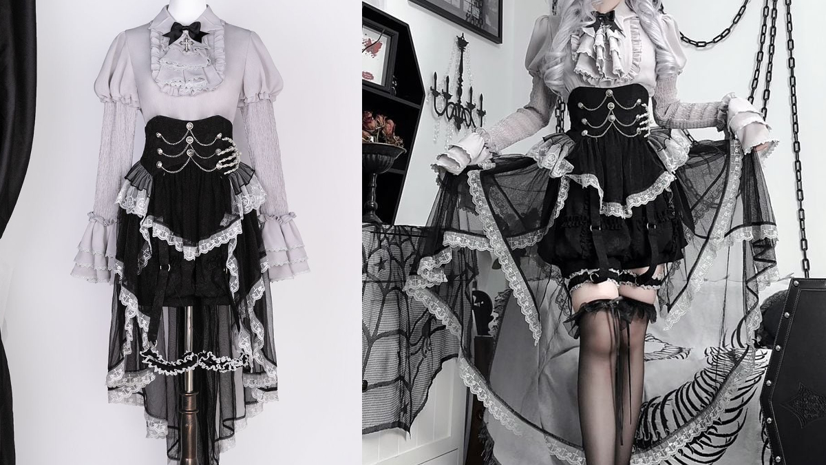 Maidens_Reve's tweet photo. ゴシックレースキャンディスリーブセットアップ♥ https://t.co/CUvQNxdjhC