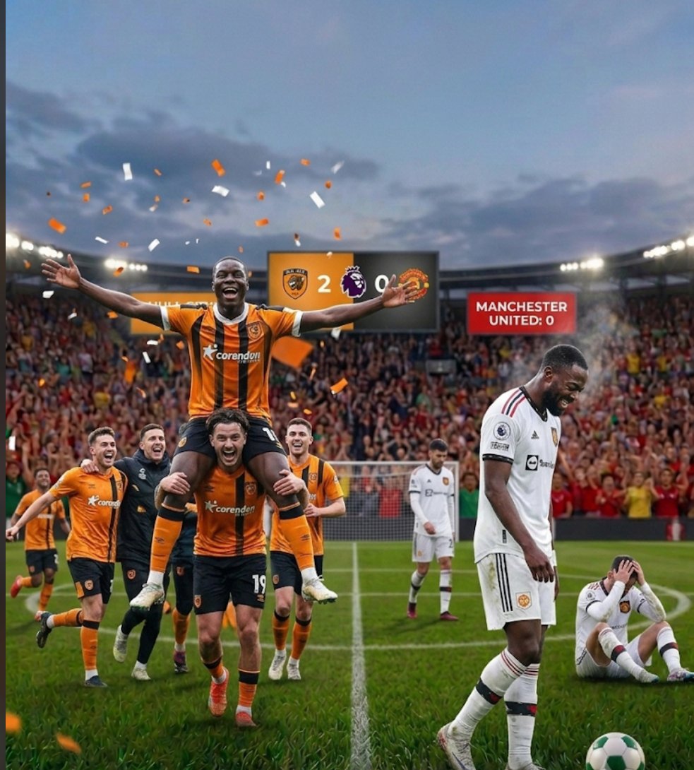 FootballXGrounD's tweet photo. @GoalJP_Official FULL TIME: HULL CITY 2-0 MAN UTD! 🚨
​A massive upset! Hull outworked Utd in every department.
​The core issues being slammed:
Defense completely asleep
Midfield lacked control &amp; structure
Zero clear tactical identity under pressure
​Is this player quality or tactical failure? https://t.co/u0Ap1O1eUn