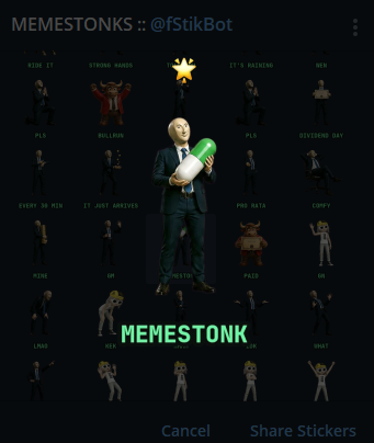 LaunchMemestonk's tweet photo. MEMESTONK sticker pack now available:
https://t.co/mwGO9TfnrE https://t.co/RwHh9JFCX4