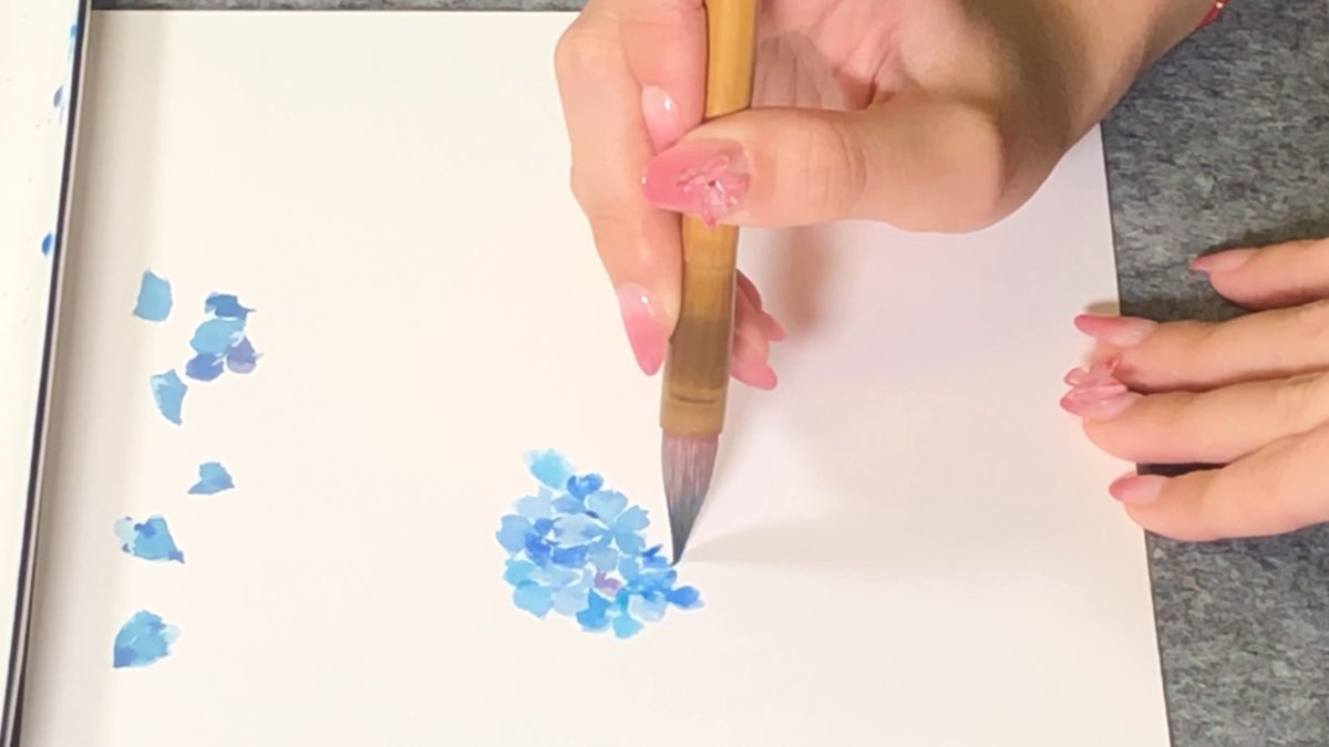 ACammue's tweet photo. Trying watercolor for the first time today—no messy cleanups, just soft, dreamy vibes. Who’s got a low-effort hobby I should try next https://t.co/6oLEWGz6JC