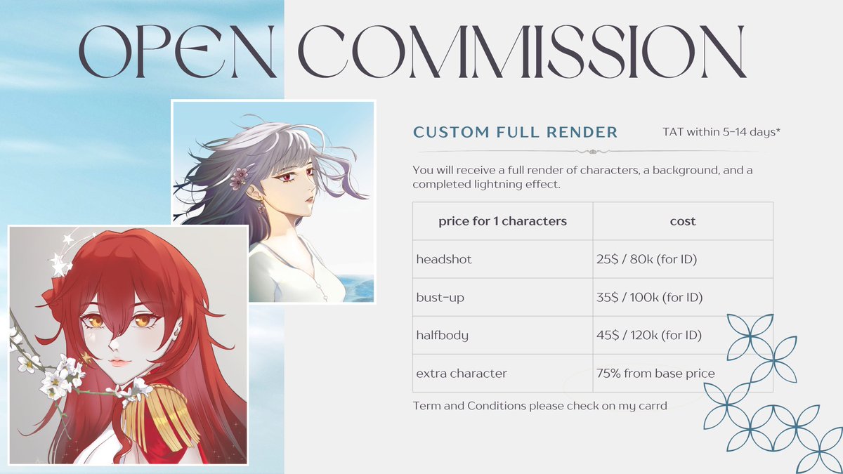 airisu0012's tweet photo. — Open Commissions —
Hello guys 🤩 I am opening an art commission for Local (🇮🇩) &amp; International

RTs ↻ &amp; Likes ♡ are really appreciated ^^

For Details &amp; ToS : https://t.co/aMhm7kmogN
For ordering from vgen : https://t.co/J7DGLfcoBn

#VGenComm #Artidn #commissionart https://t.co/udGQ1TAbdV