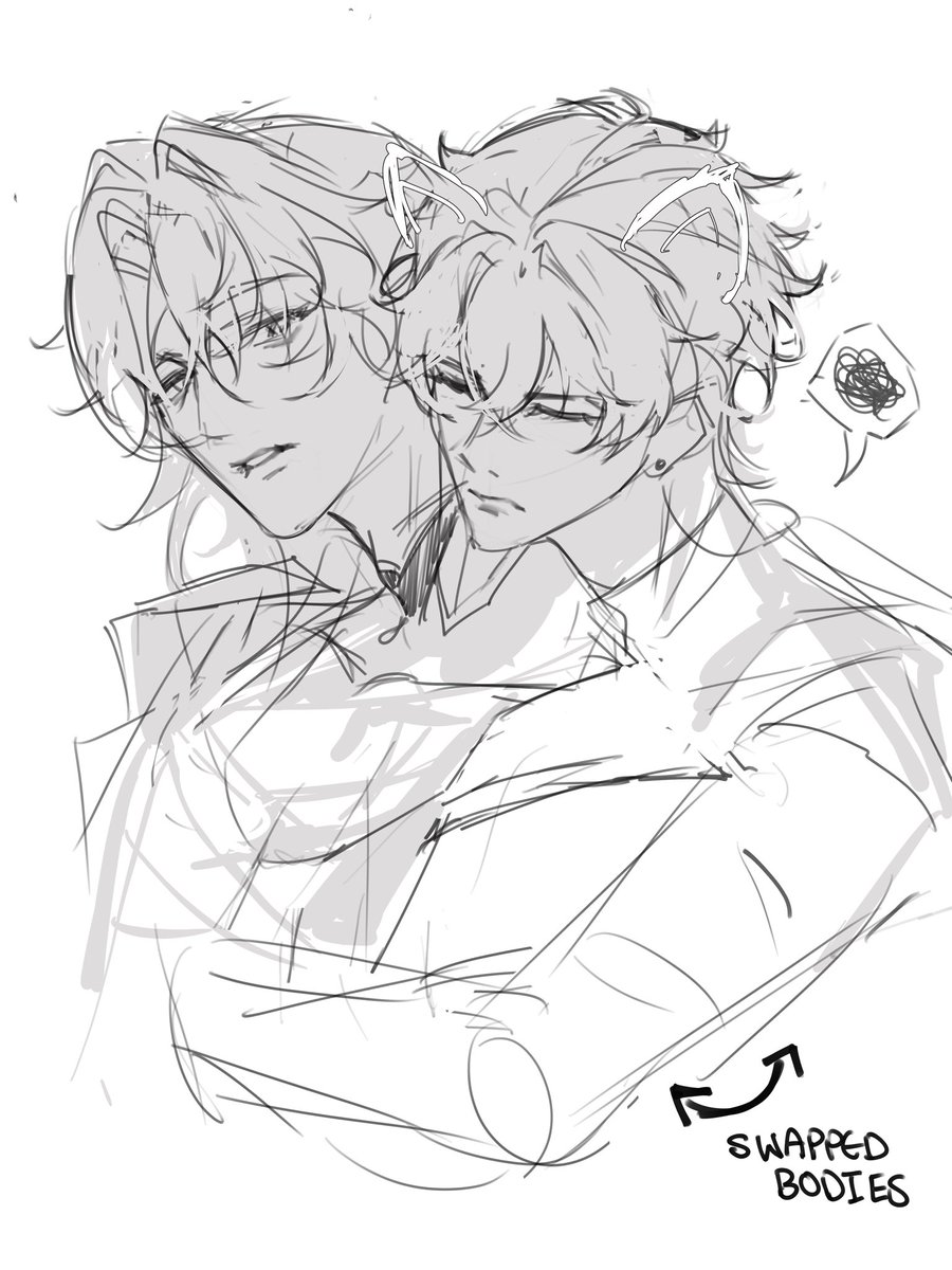 WKyinnie's tweet photo. Cute lil sketch of my babies
 #renheng #blade #danheng https://t.co/uHqWsflVmF