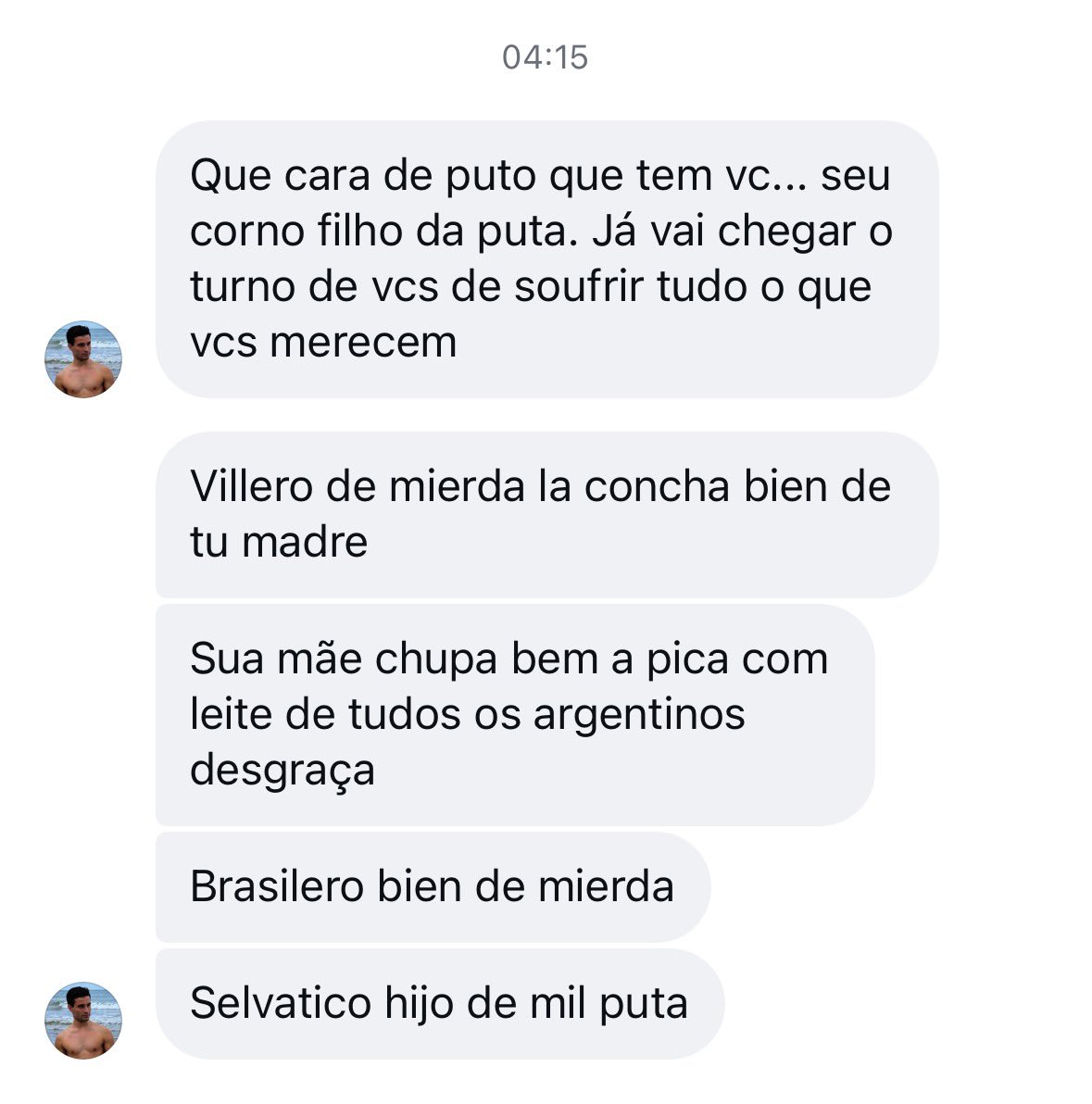 fominh4_'s tweet photo. Vocês que não me seguem lá no insta, tão perdendo a resenha com os argentinos… 

Os caras não tem vergonha mesmo de ser racista! 

https://t.co/MXYN8pHrUf https://t.co/m7Myw4IpLj