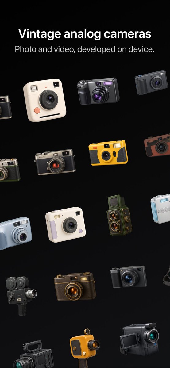 victozsh's tweet photo. Hi everyone! 👋 I recently launched my first iOS app, FilmFold - Vintage Camera. 

To celebrate the launch, I’m giving away some lifetime subscriptions. Just comment on this post. 

App Store: https://t.co/6X1c3YDE6A

#buildinpublic https://t.co/kAAT0oUxpV