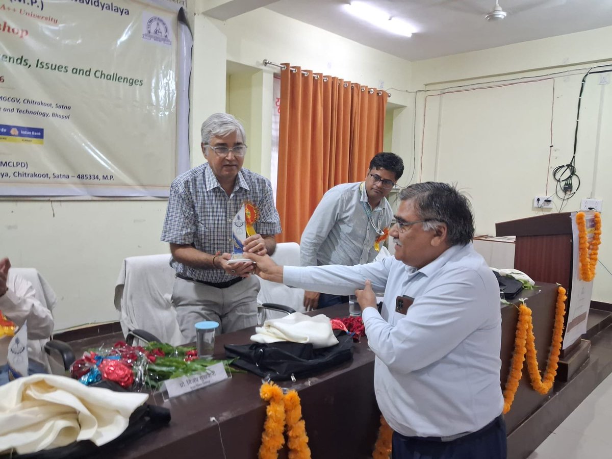 ICTMGCGV's tweet photo. Two Days National Workshop on "Intellectual Property Rights: Emerging Trends, Issues and Challenges" Inaugurated by Prof. Alok Chaube, Hon'ble Vice Chancellor on 22 August 2026 at Valmiki Sabhagar (CMCLDP) organised by Department of Energy &amp; Environment. https://t.co/TtH4wIhYKl