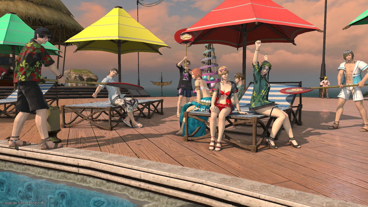seiten010100100's tweet photo. 奥のプール（ゲロの旦那いる方）と、手前のプールでパシャリ
 #聖鯖ミドランLS https://t.co/iOQdjkYQEM