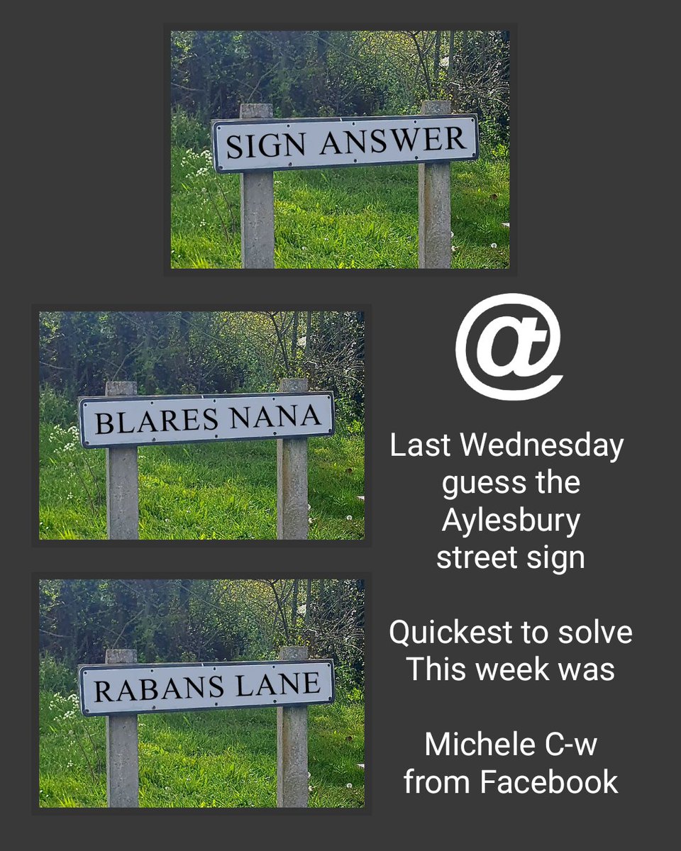 aylesburytown's tweet photo. Last Wednesdays Aylesbury Street Sign with answer, well done to all who played.
#aylesburytowncom #anagram #puzzle #aylesburytown #aylesbury https://t.co/wfT8P90pcg