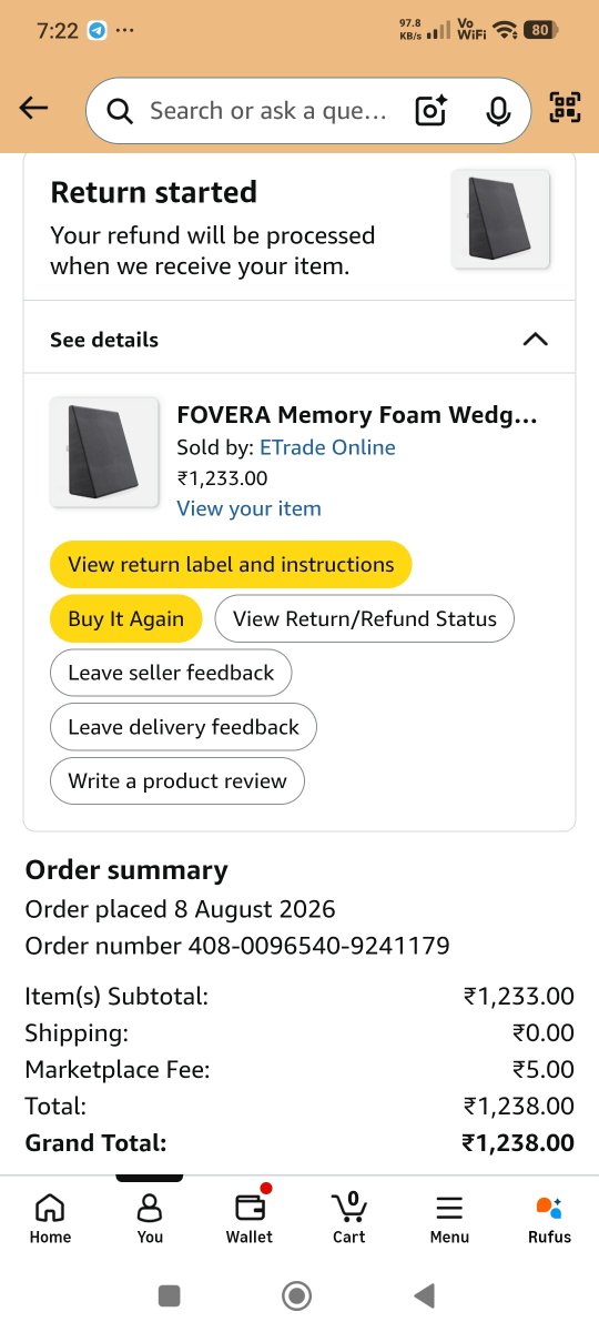 hardik7953's tweet photo. After complaining to amazon on their customer care portal, no return pickup attempted by Amazon. I don't know what is wrong with Amazon. There is no solution of repeated return delayed by Amazon. Absolutely pathetic @amazonIN @jagograhakjago @AmazonHelp https://t.co/2B5v6kaWXh