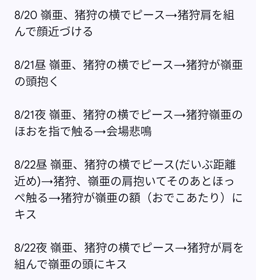 _7m_i_ju_'s tweet photo. がりれあ厨が見たNever Fade Loveのがりれあまとめ

基本MC入った瞬間にメモってるから説明力はないかもだけど内容はほぼ合ってるはず！ https://t.co/LtVEJSrK1j