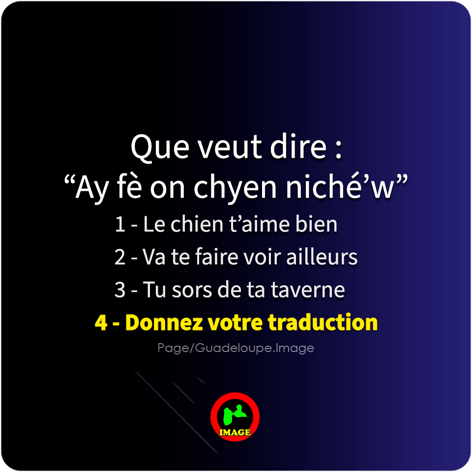 Guadeloupe_Pic's tweet photo. ✨ Proverbe de #Guadeloupe 👉 "Ay fè on chyen niché'w" ! https://t.co/gtkwzQ8rNR
