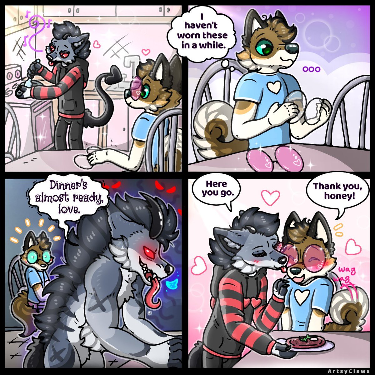 ArtsyClaws's tweet photo. Jasper couldn't handle that much wereboyfriend at once 🤭🩷 https://t.co/cBi1f8eVfB