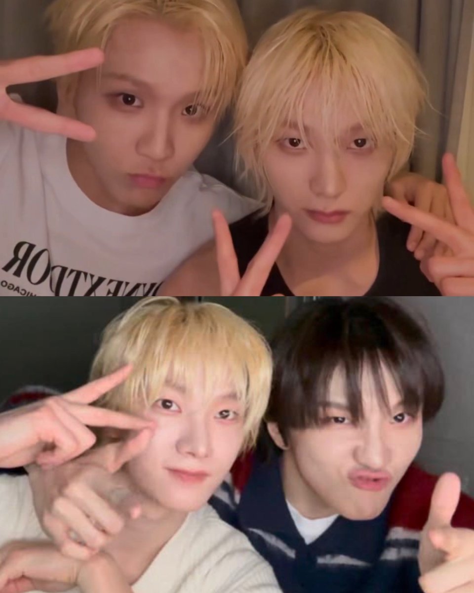 kiriguukie's tweet photo. now they're both blonde .. so cute 😭💕 https://t.co/Ie0mrur4MO