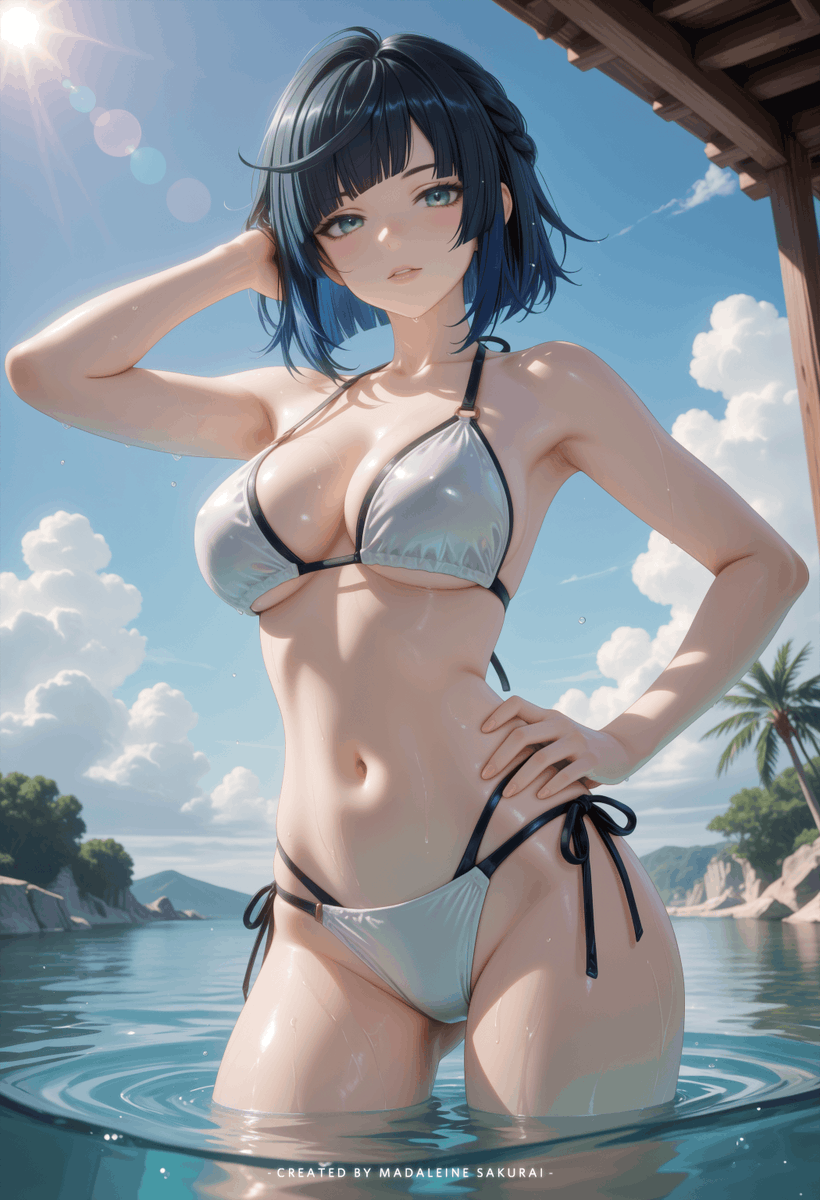madaleine_x's tweet photo. Yelan's Summer Tease 💙

The rest is waiting for you on Pixiv 😉
https://t.co/hzJjUCzOoh

#GenshinImpact #Yelan https://t.co/M2tW0ZOpk9