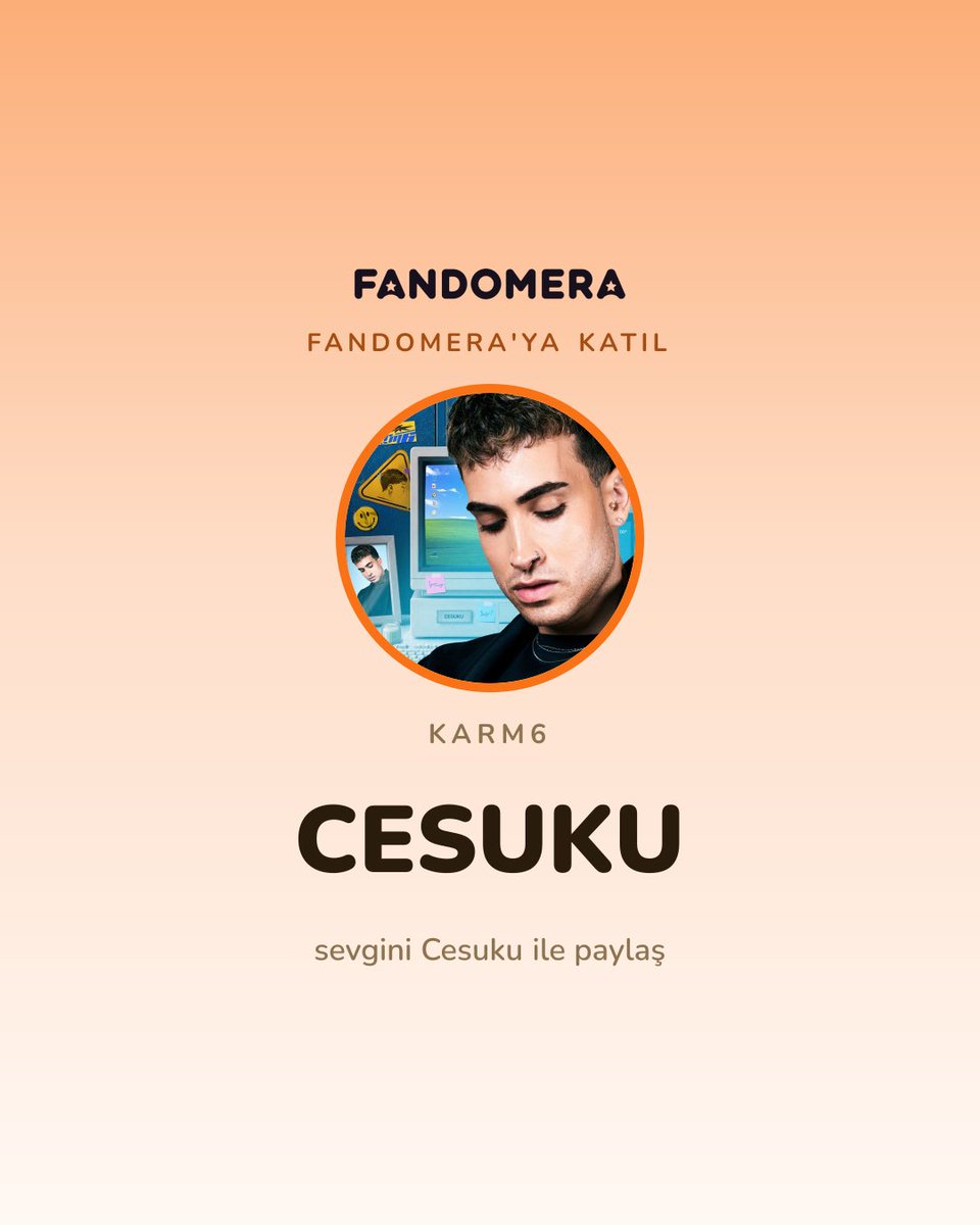 fandomeratr's tweet photo. Günün artisti: Cesuku

Günlük kalbini gönderdin mi? Günde bir hakkın var.

https://t.co/RnM2ZCStPN

#trpop #fandomera #cesuku #karm6 https://t.co/XM1WOJcRFn