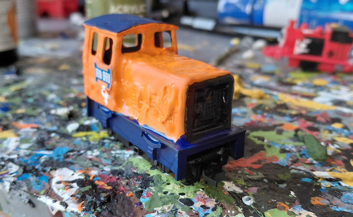 teamzug04's tweet photo. My 2 009 customs of 2 Horace The Horrid Engine oc's I made for my AU. meet Harren and Tracey The Iron-Bur factory numbers 3 and 4 diesel engines.

And here's all of my 009 Horace The Horrid Engine collection and all of my oc's. I done it.  I finally completed my collection https://t.co/lvl0ESmHuk
