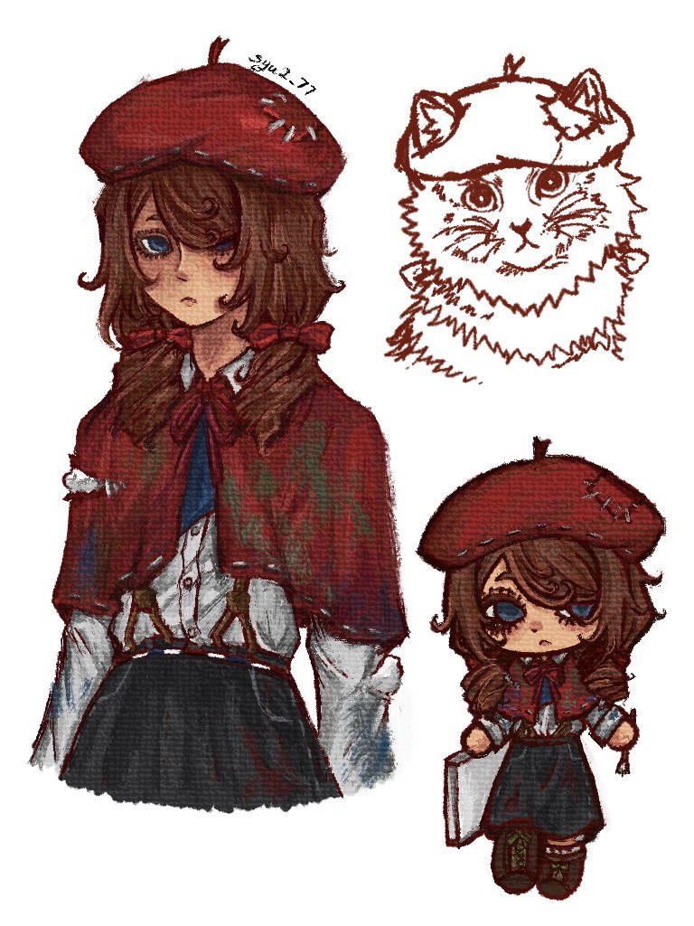 syu2_77's tweet photo. she’s so cute I had to draw her….. https://t.co/2F3dAvO6zv