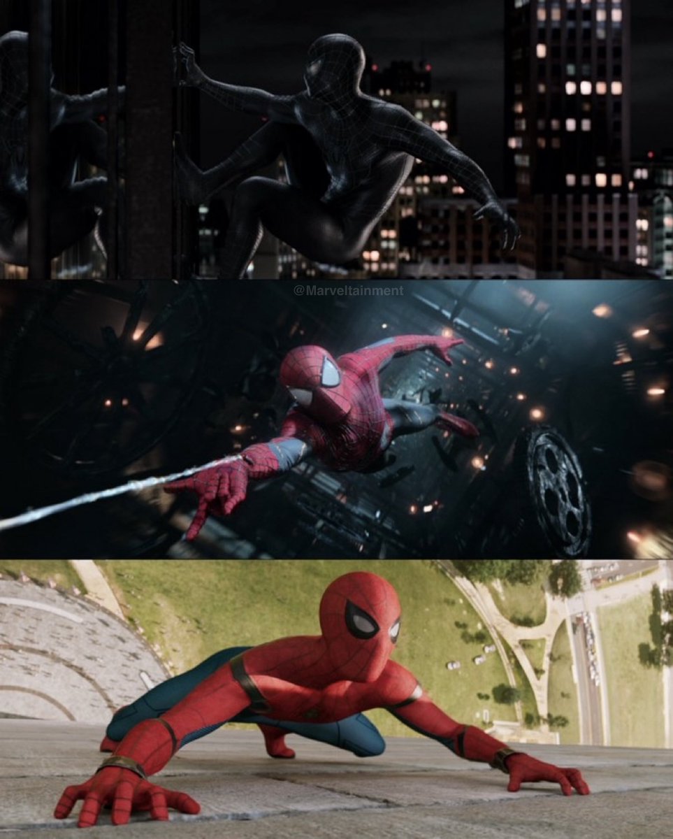 Marveltainment's tweet photo. Who’s your favourite Spidey? 🕷️ https://t.co/hHJM3U7oBM