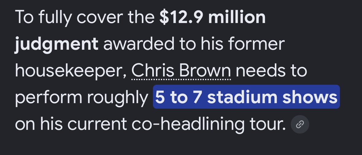 ImSoOtto's tweet photo. “Chris brown gonna be performing until his legs cut off”  “Chris brown gonna be performing for free the rest of his 45 stadium show tour”  “Chris brown gonna have to go to a Vegas residency” yall don’t know shit https://t.co/mG4FfeP0rD