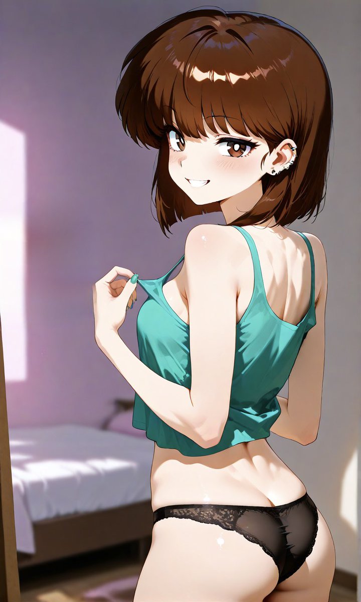 NikkiS199Z's tweet photo. Nabiki may have taken Ranma’s top, but Ranma took Nabiki’s pants lol. Though from that smile it doesn’t look like she minds all that much lol.
#Ranma #AIart️️️️️️️️️️️️️️️️️️️️️️️️️️️️️️️️️️️️️️️️️️️️️️️️️️️ #AIgril #Anime https://t.co/ZK5xThJ5aN