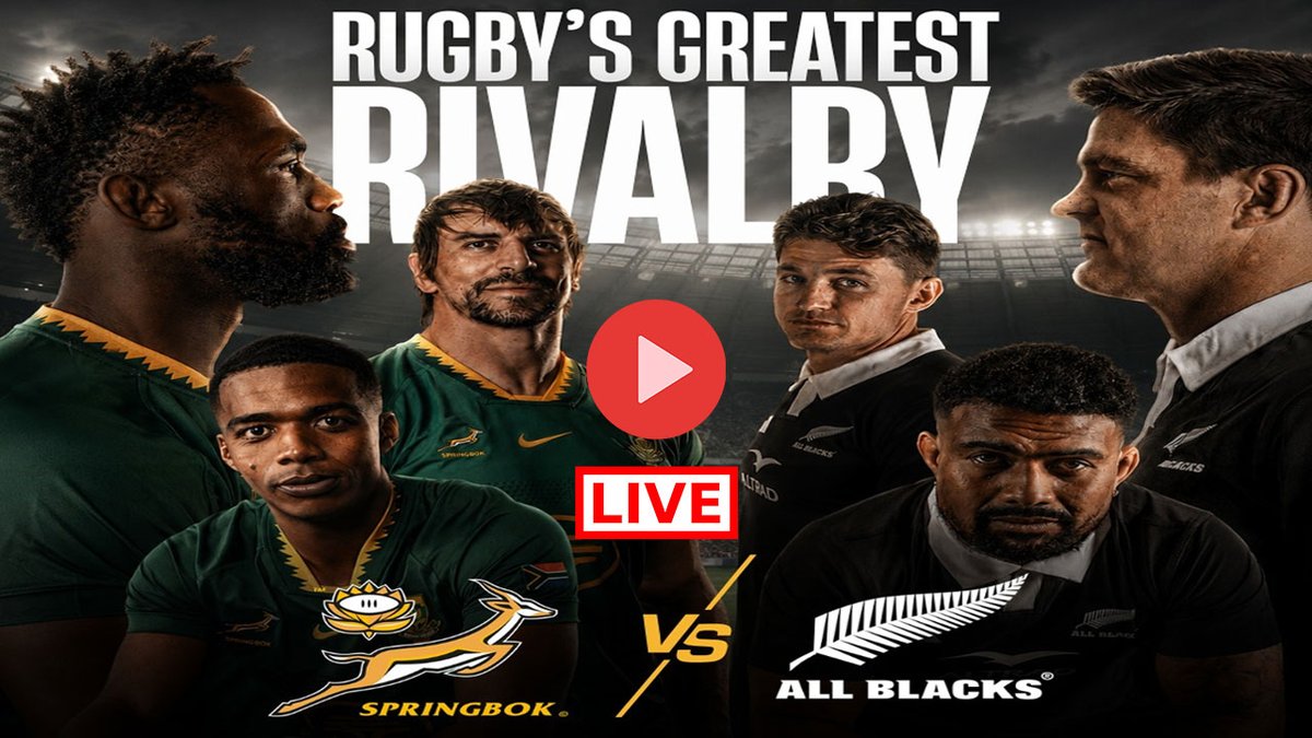vipboxsports's tweet photo. 🔴 LIVE NOW: All Blacks vs South Africa! 🏉🔥

The ultimate battle is here—2026 Rugby’s Greatest Rivalry Tour! Don't miss a single tackle or try.

📺 Watch Live Here 👉 https://t.co/7sMNhOh7A8

#AllBlacks #Springboks #Rugby #LiveRugby #SpringboksVsAllBlacks #VipboxSports https://t.co/a2wapBw1sw