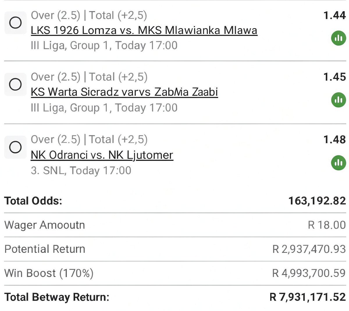 Luh_Chiivas's tweet photo. Let it rain goals ⛈️⚽🤲🔥🔥

R7M Betway boom 💰💰

Time⏰: 17:00

Code: BW6ACE650F

NB: Cut/edit https://t.co/QMrkqzN6hL