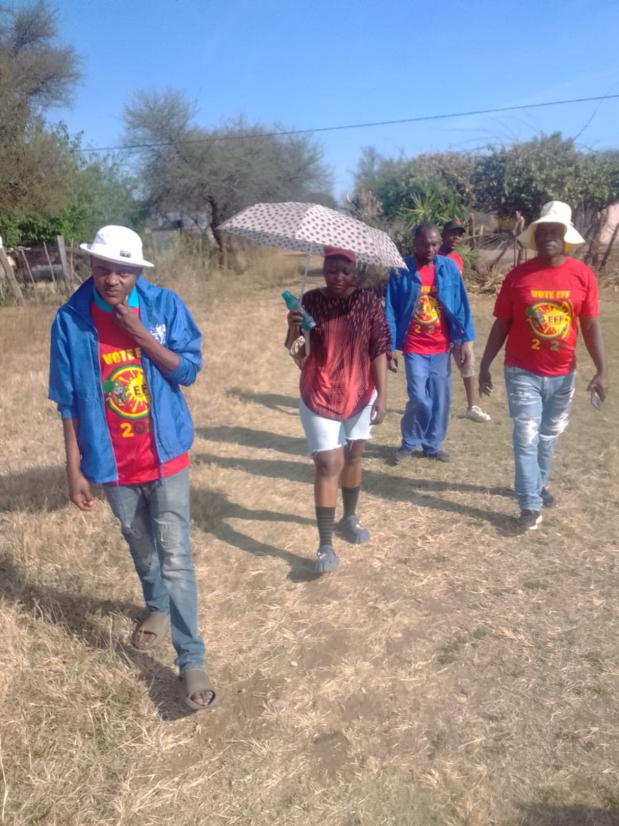 EffNorthwest's tweet photo. ♦️ IN PICTURES ♦️

Moretele Mayoral Candidate, Fighter Tebogo Elias Hlongwane, together with Ward 25 Candidate, Fighter Thabo Mmotong, leads the EFF door-to-door campaign at Ratjiepane Village, engaging residents at Ramoshie Voting Station.

#VoteEFF https://t.co/Nt7TRJ1Ppt