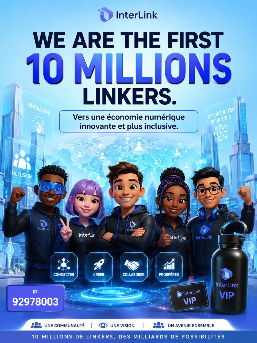 logtaba's tweet photo. 10 MILLIONS DE LINKERS, les pionniers d'une communauté mondiale unie, axée sur l'innovation et les opportunités pour tous 
#InterLink #ITLG #ITL 
#WeAreTheFirst10MLinkers https://t.co/sa2moP18Tk